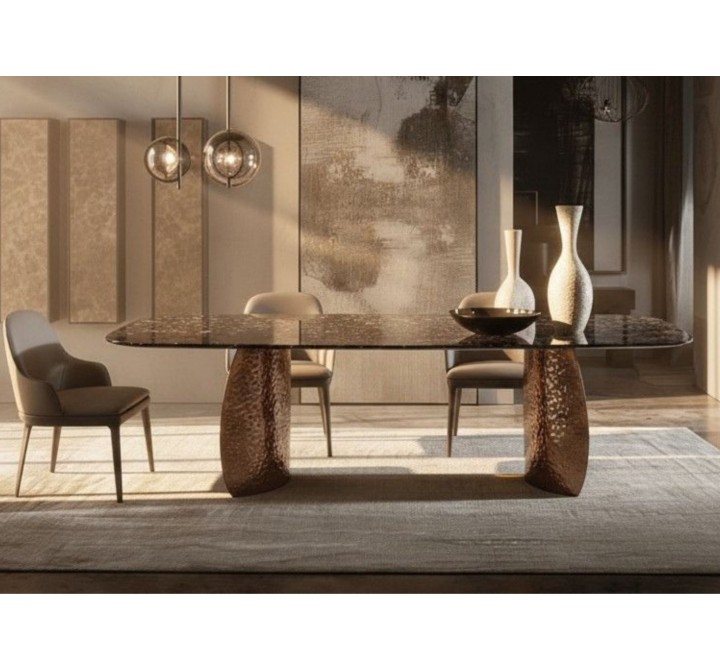 Rivelle Dining Table in Bronze-1