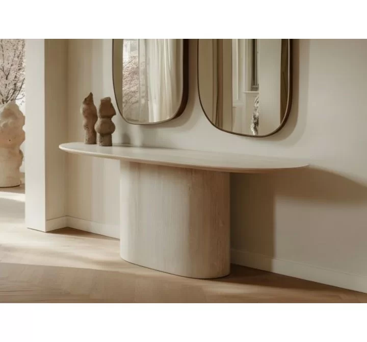 Petra Console in Beige- Lifestyle