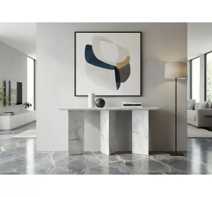 Selva Console in White- Lifestyle 1