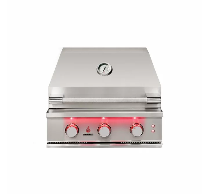 TrueFlame 25" 3 Burner Gas Grill - Lid Closed