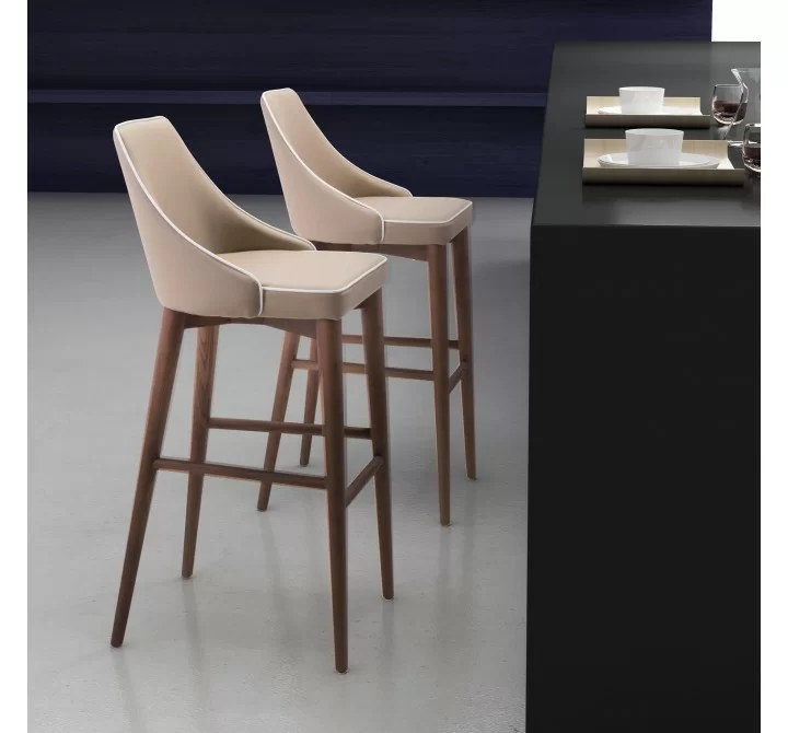 Zuo Modern Moor Barstool in Beige - Lifestyle