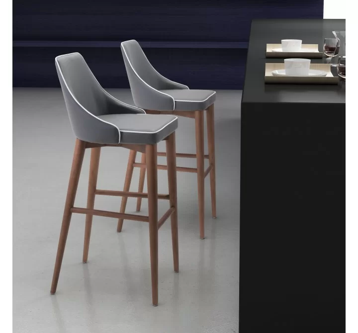 Zuo Modern Moor Barstool in Dark Gray - Lifestyle