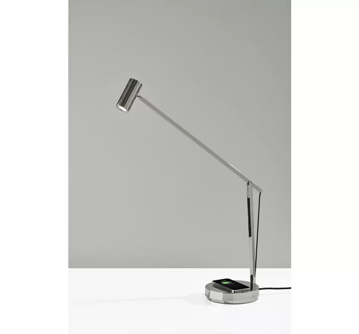 Adesso Turrell Task Lamp With Wireless Charging Nickel
