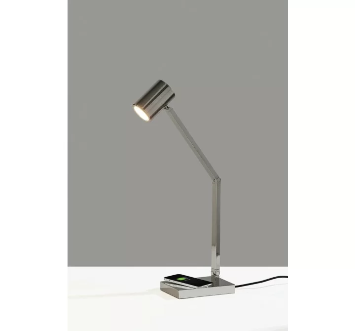 Adesso Newman Task Lamp With Wireless Charging Nickel