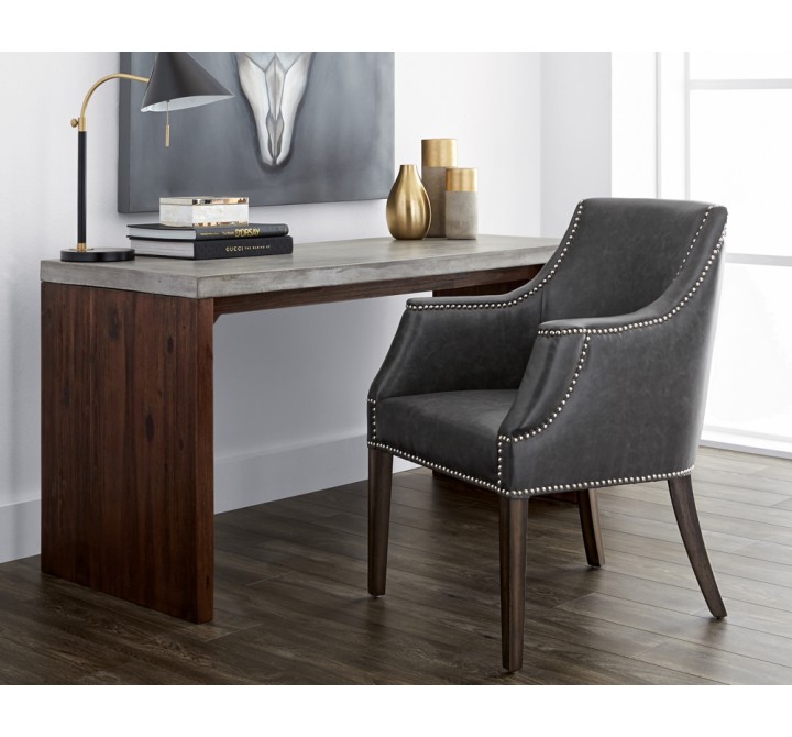 Sunpan Calabria Dining Armchair - Ash Grey - Lifestyle