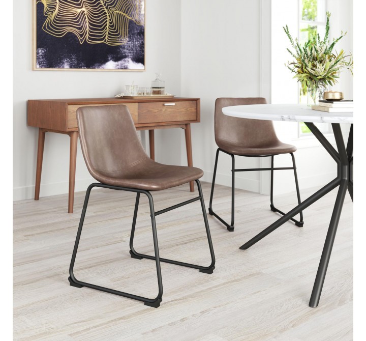 Zuo Modern Smart Dining Chair in Vintage Espresso - Lifestyle 