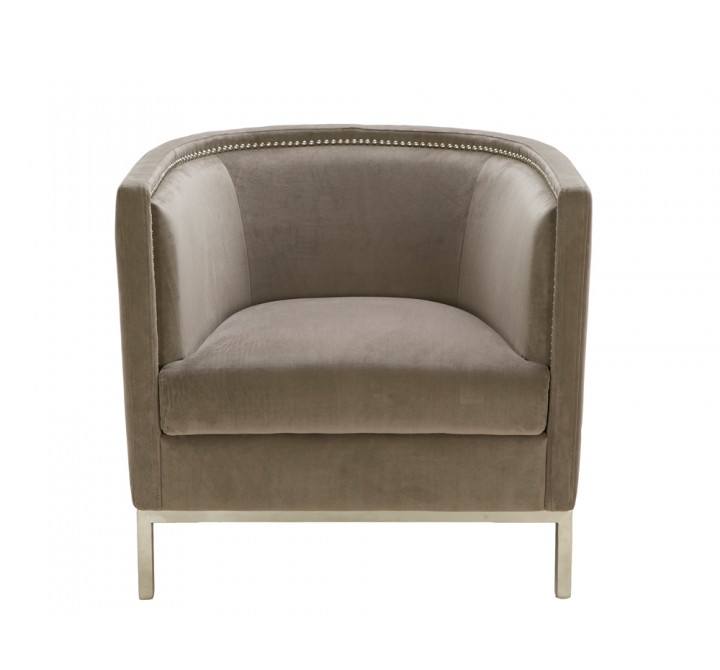 Sunpan Wales Lounge Chair - Grey - Front
