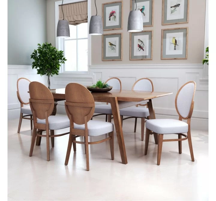 Zuo Modern Regents Dining Chair Walnut and Light Gray - Lifestyle