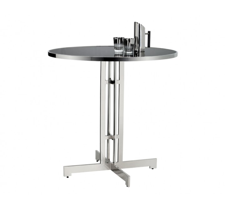 Sunpan Alba Bar Table - Angled with Decor