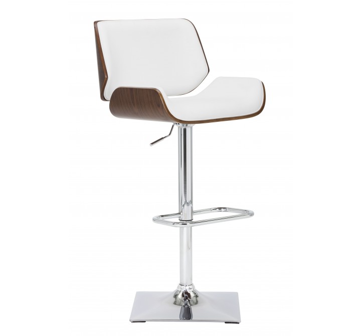 Sunpan Kinley Adjustable Stool in Snow - Angled