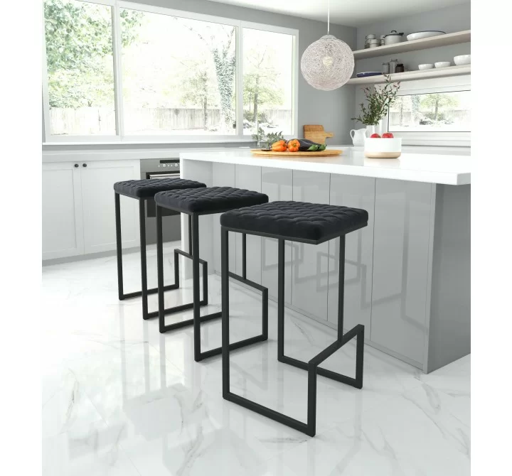 Zuo Modern Element Barstool in Black - Lifesytle