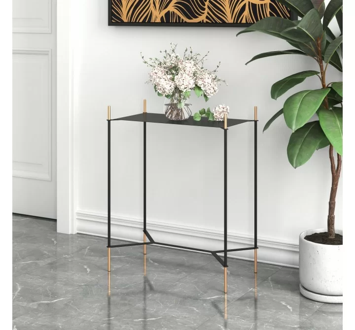 Zuo Modern Austin Side Table Black and Gold - Lifestyle