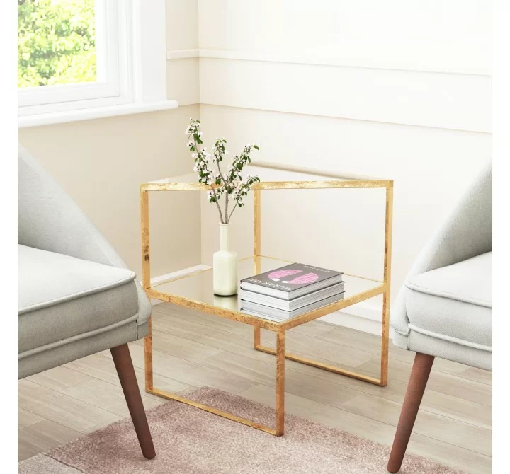 Zuo Modern Planes Side Table Gold - Lifestyle