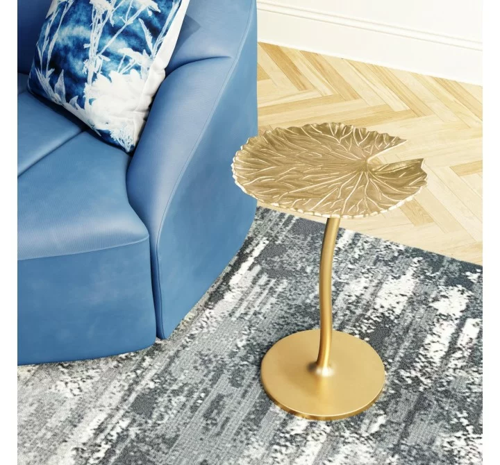 Zuo Modern Lily Side Table Gold - Lifestyle
