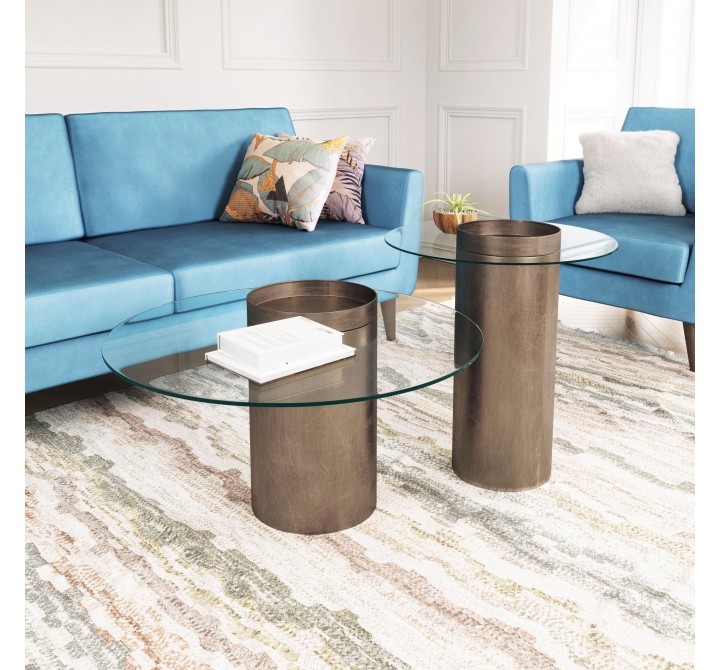 Zuo Modern Emi Coffee Table Antique Bronze - Lifestyle 4