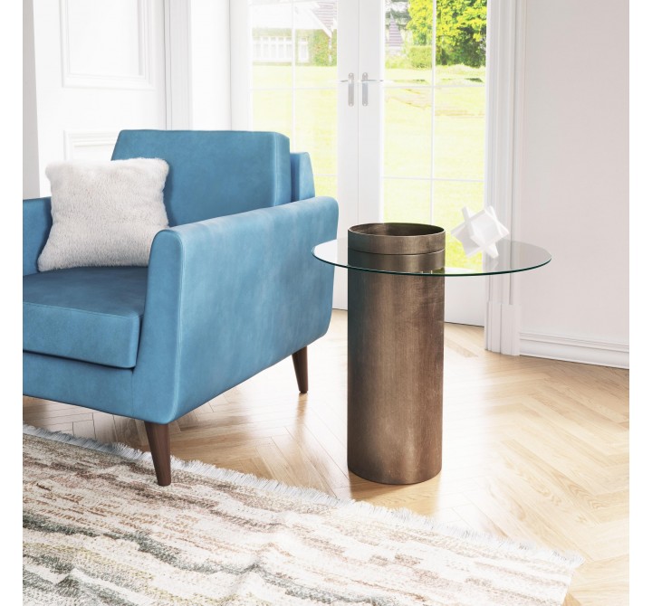 Zuo Modern Emi End Table Antique Bronze - Lifestyle 