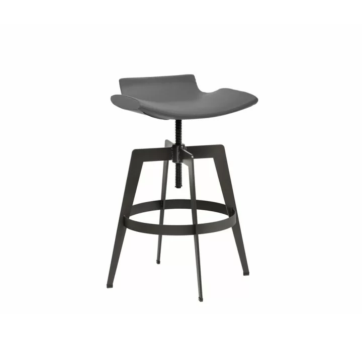 Bancroft Adjustable Stool - Graphite - Angled View