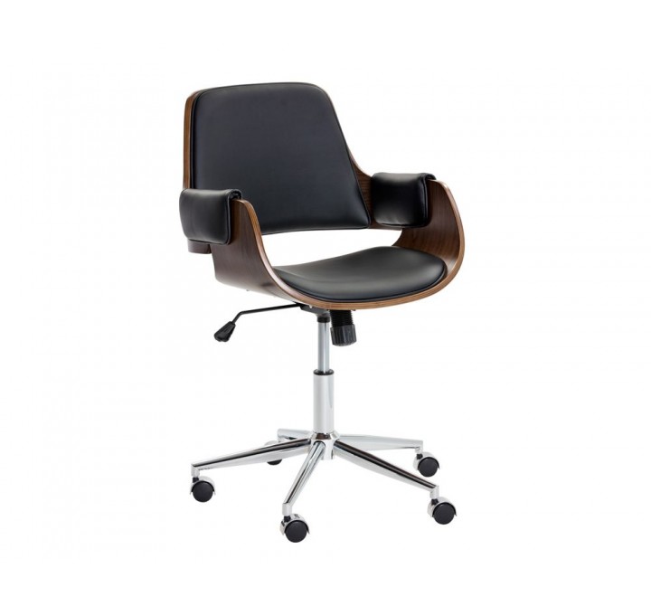 Sunpan Kellan Office Chair - Onyx - Front Side Angle