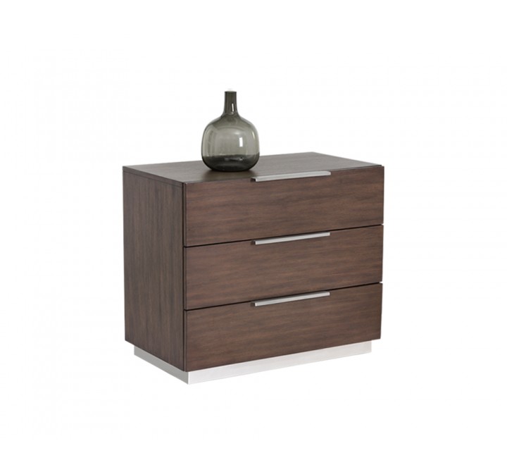  Sunpan Konrad Nightstand - Angled with Decor