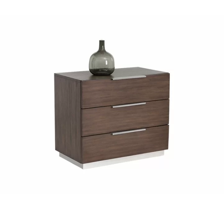  Sunpan Konrad Nightstand - Angled with Decor