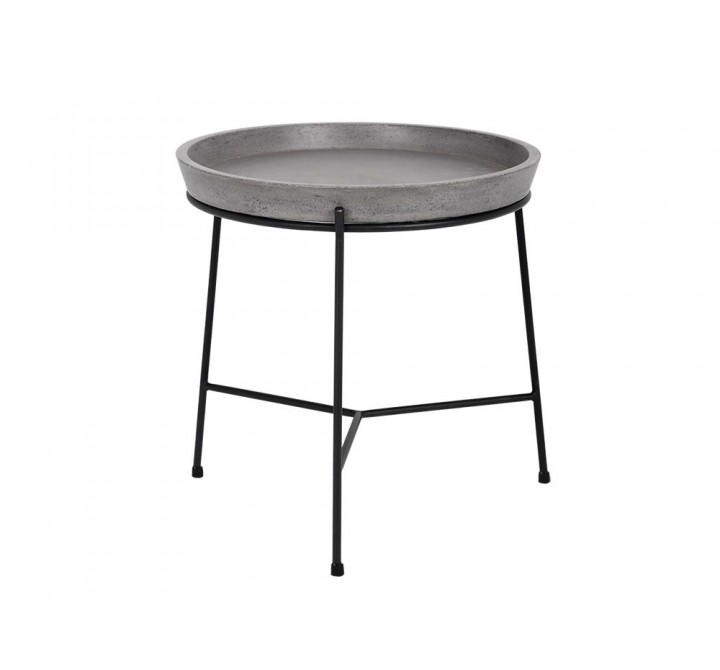 SUNPAN Remy End Table - Black - Grey. Front View