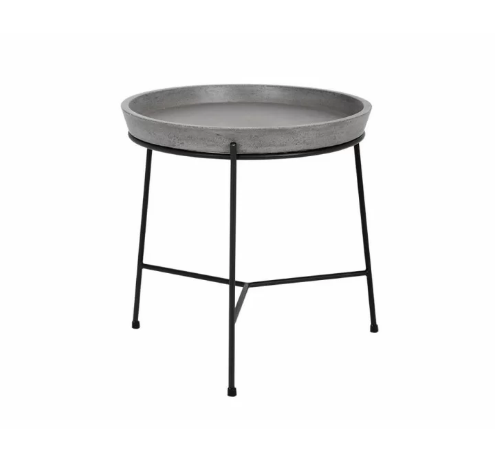 SUNPAN Remy End Table - Black - Grey. Front View