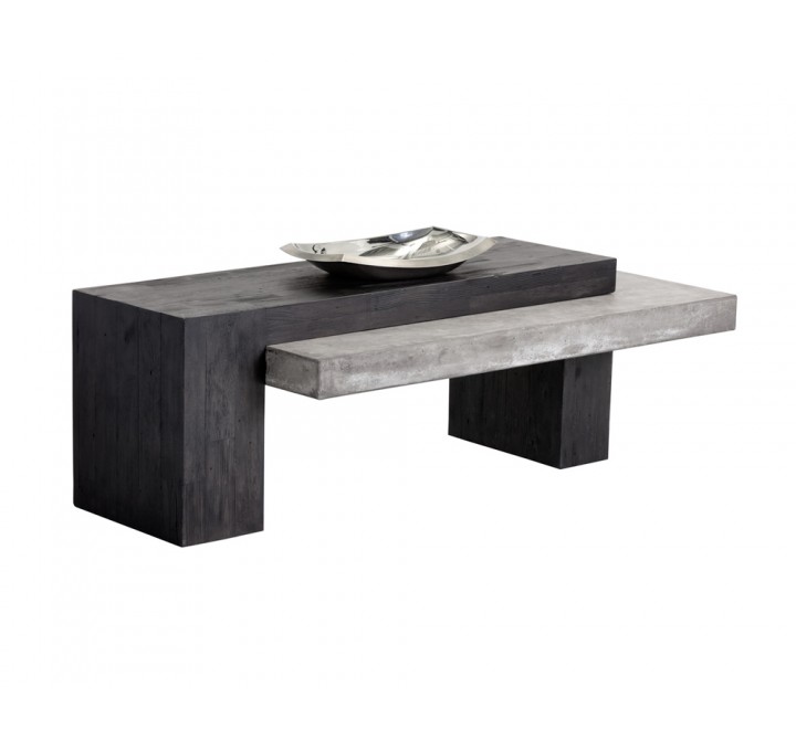 Sunpan Zoron Coffee Table - Rectangular - With Decor