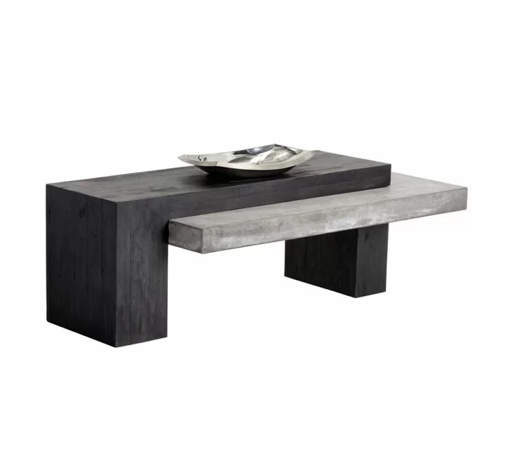 Sunpan Zoron Coffee Table - Rectangular - With Decor