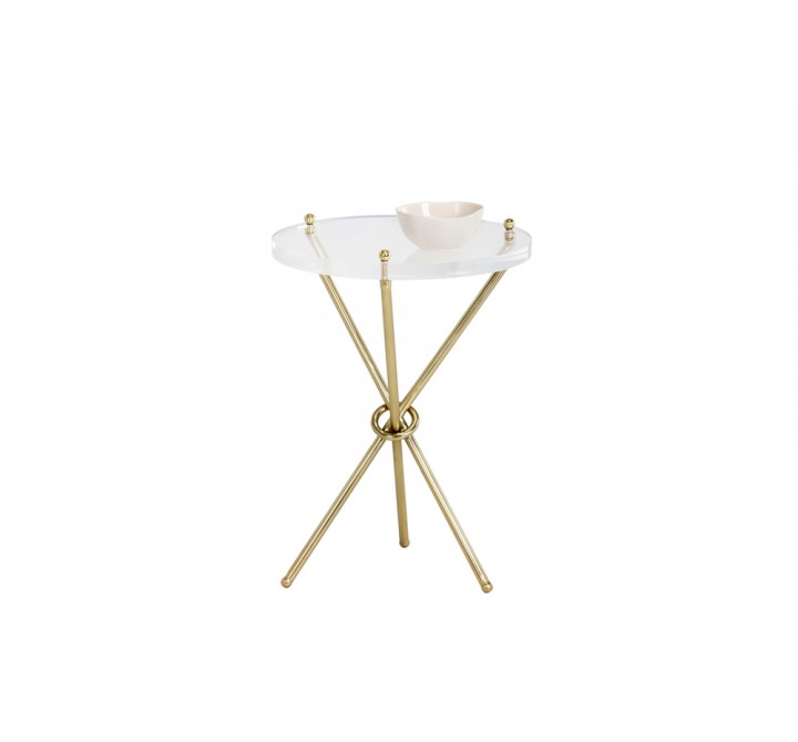 Cher Side Table - Brass - Angled