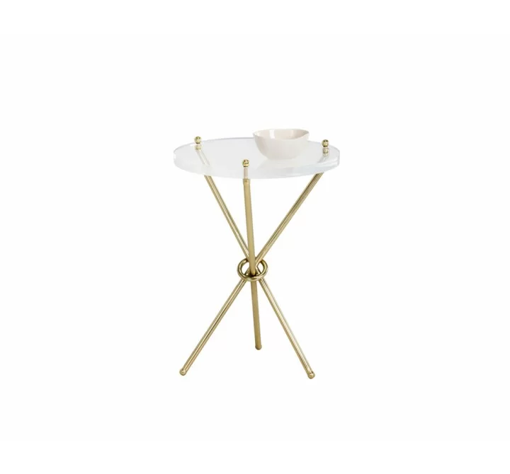 Cher Side Table - Brass - Angled