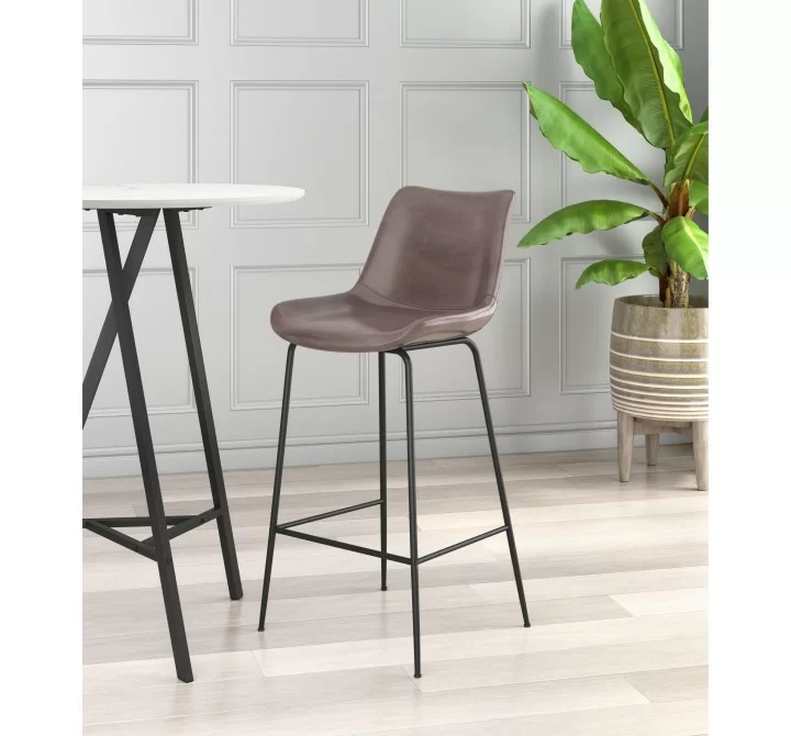 Zuo Modern Byron Barstool in Brown - Lifestyle