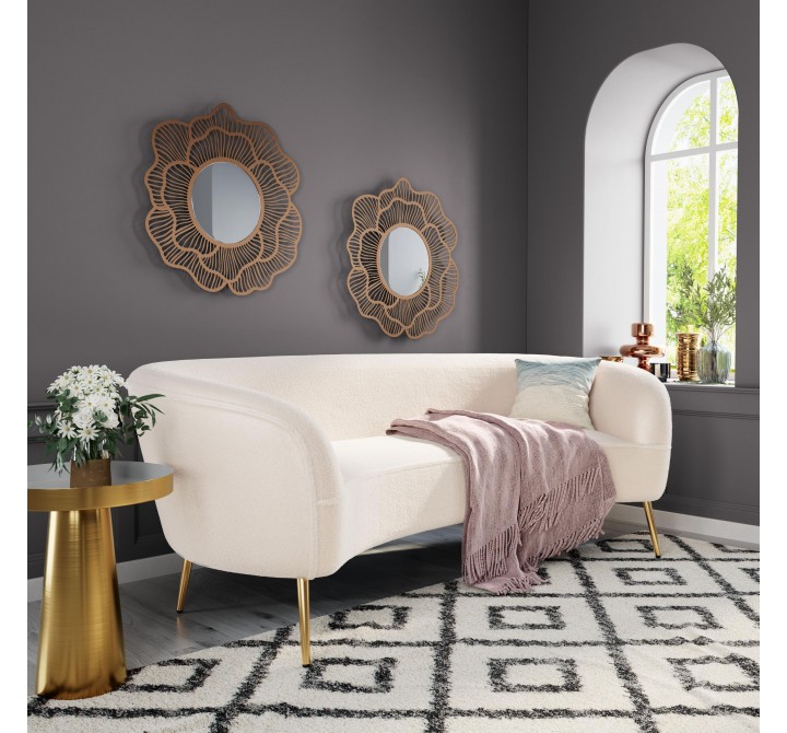 Zuo Modern Luna Sofa in Cream - Lifestyle