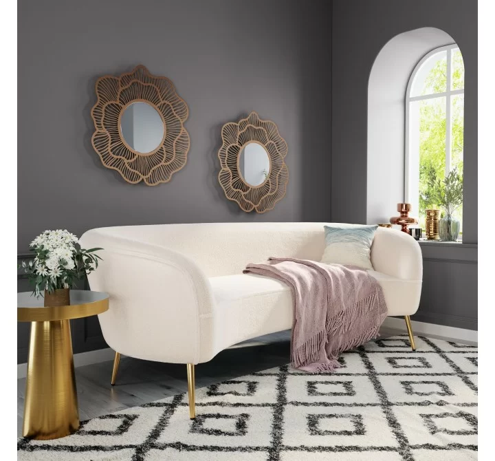 Zuo Modern Luna Sofa in Cream - Lifestyle