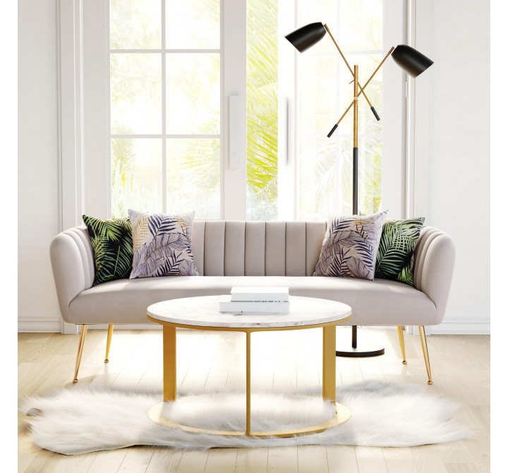 Zuo Modern Deco Sofa in Beige - Lifestyle