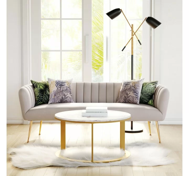 Zuo Modern Deco Sofa in Beige - Lifestyle
