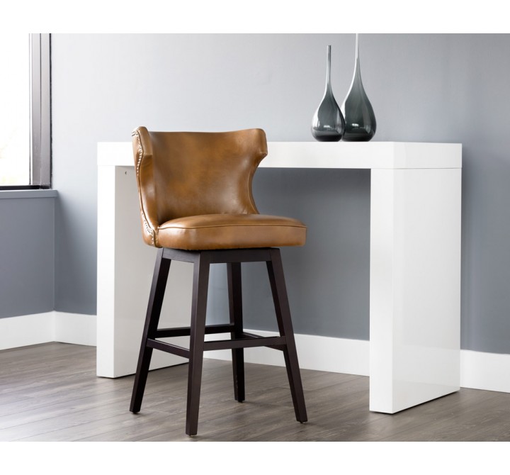 Neville Swivel Barstool - Tobacco Tan - Lifestyle