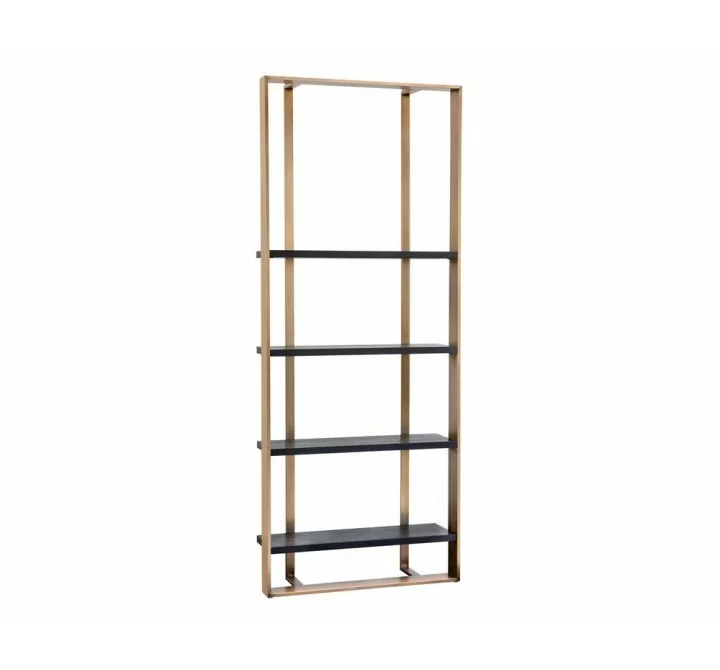  Sunpan Dalton Bookcase - Antique Brass - Black