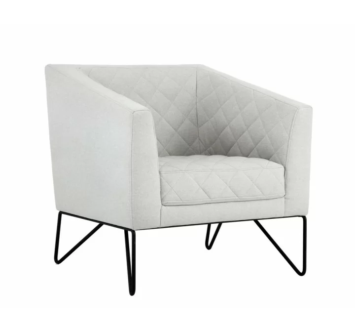 Sunpan Princeton Lounge Chair - Light Grey - Angled View