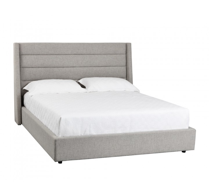 Sunpan Emmit Bed - King In Marble - Angled