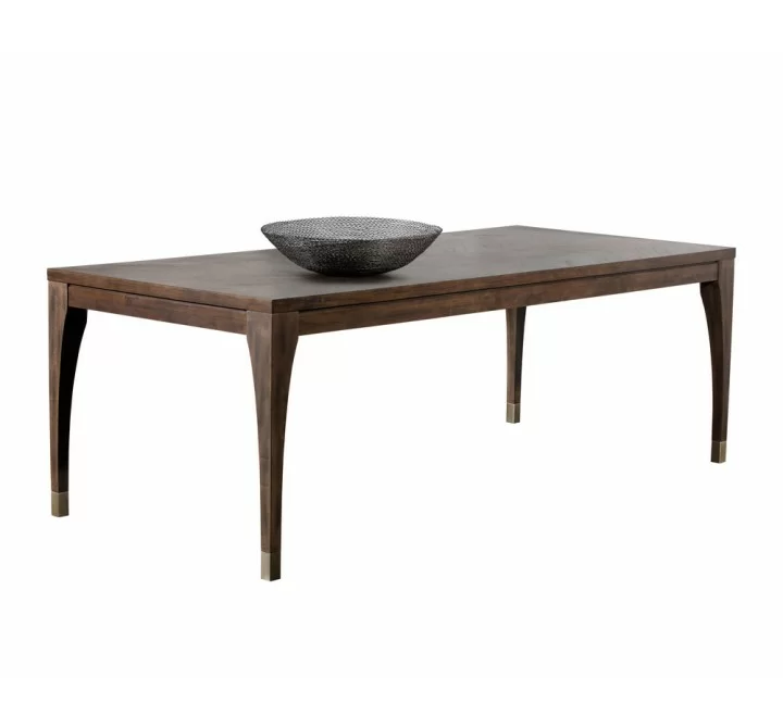 Sunpan Greyson Dining Table - 86.5" - Angled with Decor