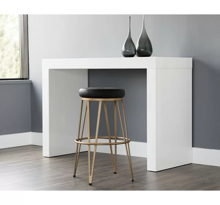 SUNPAN Matthews Swivel Barstool - Champagne Gold - Onyx, Black - Bravo Admiral, Black - Bravo Cognac, Black - Bravo Cream, Black - Bravo Metal, Lifestyle