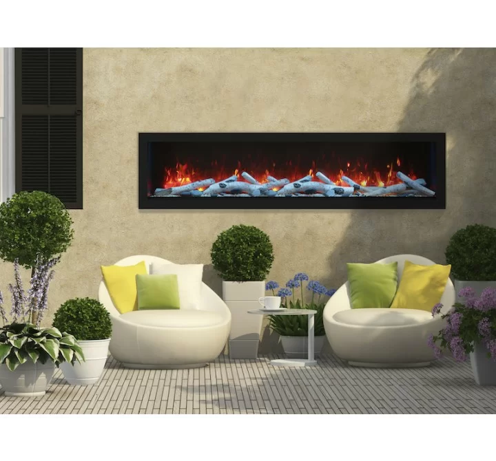 Remii 65" Deep Indoor Or Outdoor Electric Fireplace - Lifestyle 1