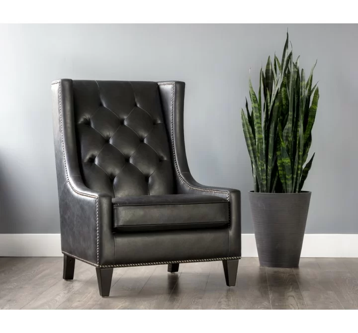 Sunpan Ohio Lounge Chair - Coal Black - Lifestyle