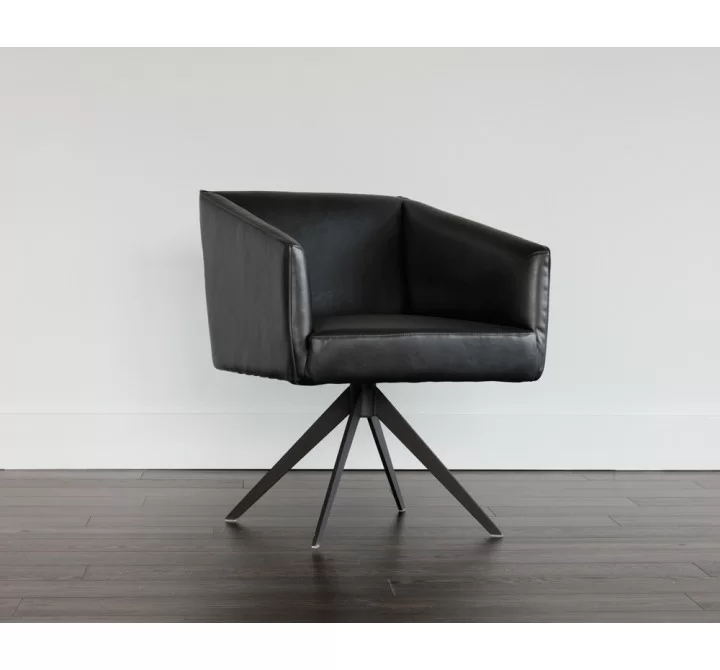 Phoenix Swivel Dining Armchair - Coal Black - Lifestyle