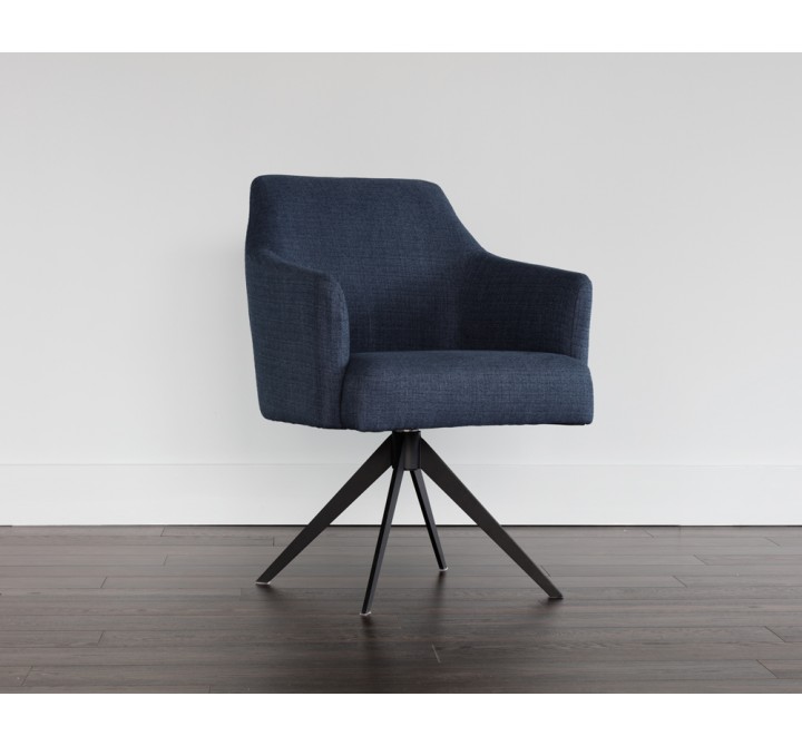 Sydney Swivel Dining Armchair - Midnight Blue - Lifestyle