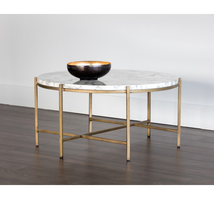  Sunpan Solana Coffee Table - Round - Lifestyle