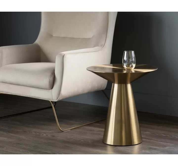 Carmel Side Table - Yellow Gold - Lifestyle