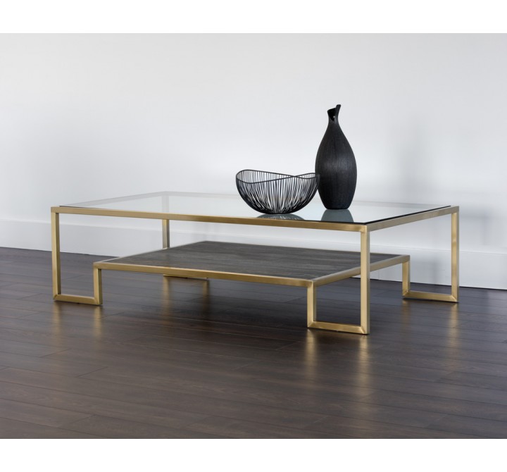  Sunpan Carver Coffee Table - Rectangular - Lifestyle