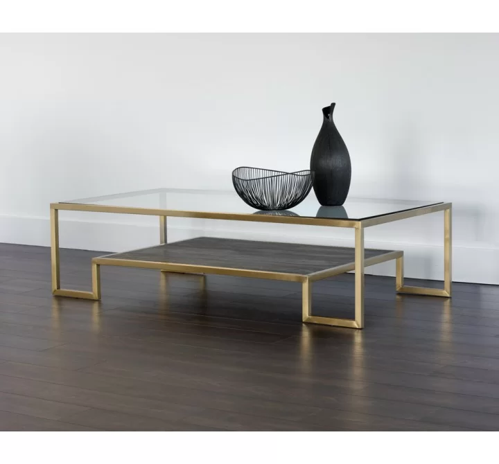  Sunpan Carver Coffee Table - Rectangular - Lifestyle