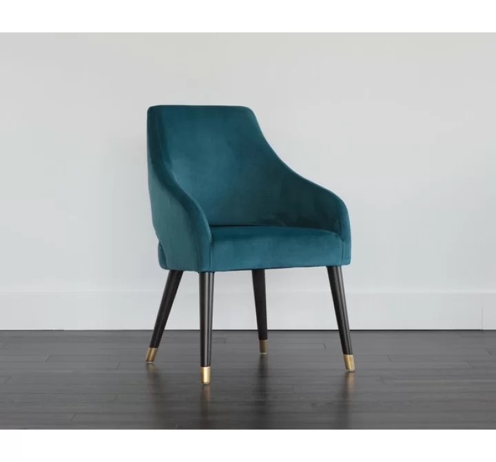 Sunpan Adelaide Dining Armchair - Timeless Teal - Lifestyle